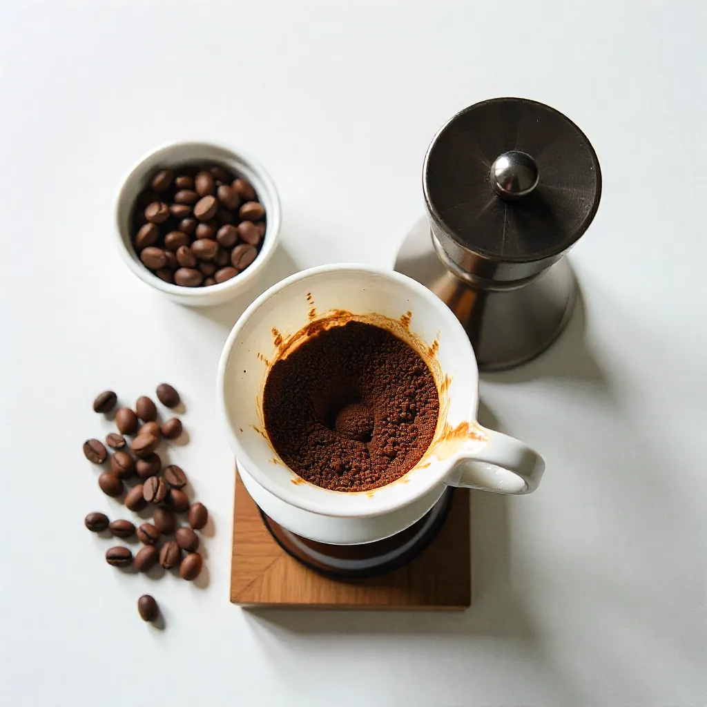 Bovenaanzicht van handmatige brouwopstelling