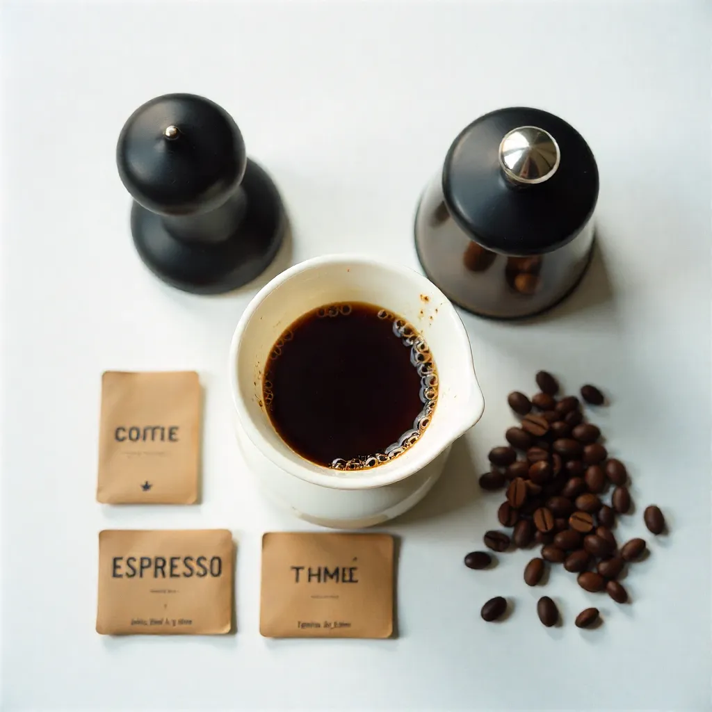 Bovenaanzicht van professionele handmatige brouwopstelling