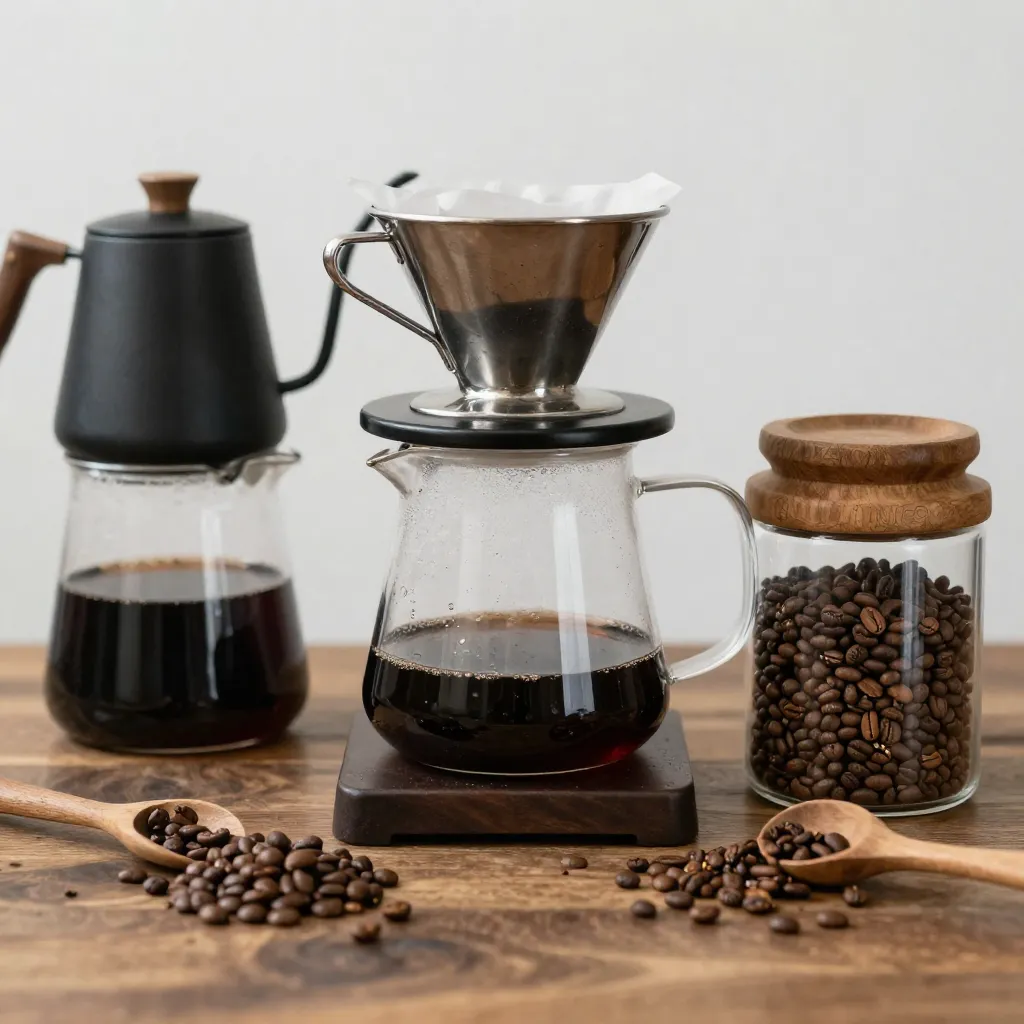 Natuurlijke koffiebonen in verschillende stadia